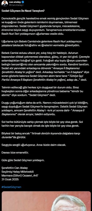 can atalaydan sedat gocmene duygusal veda davasi bize emanet 0 VNaRhuLH