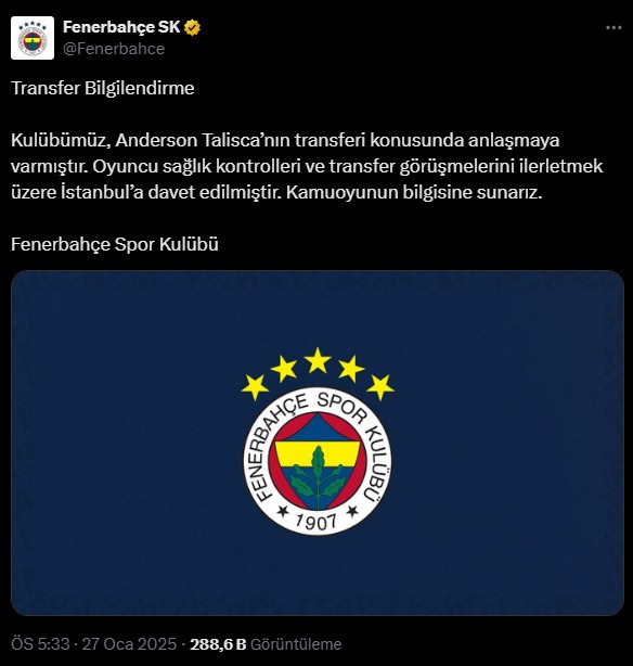 fenerbahce taliscayi resmen acikladi 0 6laezRIG