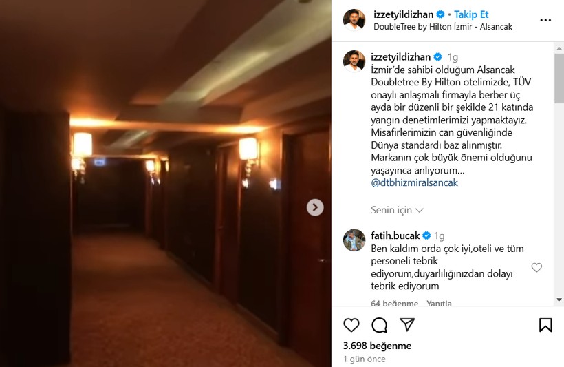 izzet yildizhan otel reklami yapti tepki topladi 0 hy6Lu2sT