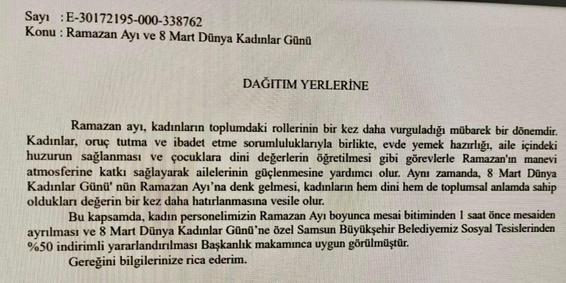 akpli belediyeden kadinlara tartismali ramazan izni 0 HJ3mnEt7