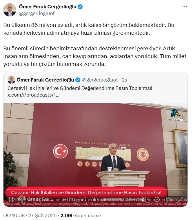 dem partili gergerlioglu da terorsuz turkiye dedi 0 hyYJl9Dp