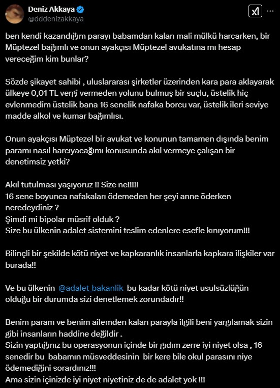 deniz akkayaya mahkemeden sok itirazi reddedildi 0 fTn9Cd3G