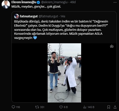 imamoglu paylasti besiktasta genc muzisyenlere fatma turgut surprizi 0 Yh9GA5Qb