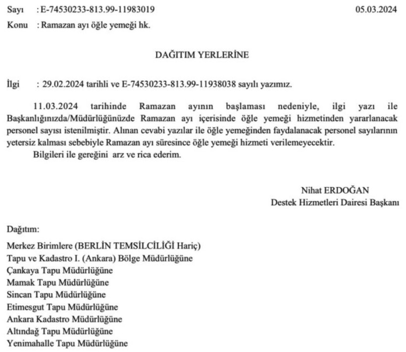 kamu kuruluslarina ramazan ayari oruc tutmayana yemek yok 0 ZWM4lrRL