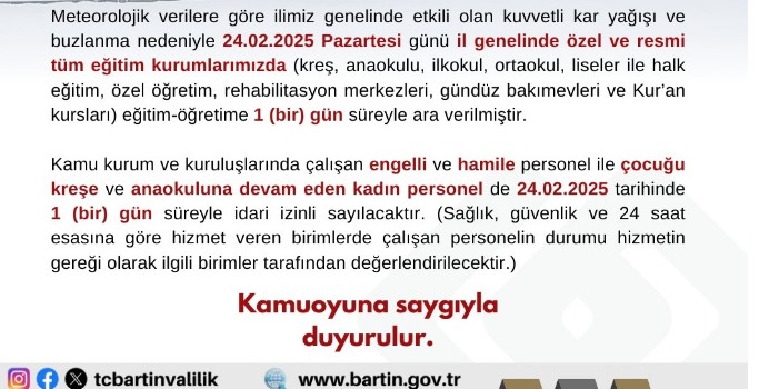 kar yagisi 3 ilde daha okullarin tatil edilmesine sebep oldu 0 1r4aFz43
