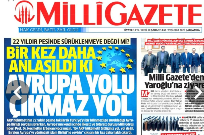 milli gazeteden akpye tepki erbakanin sozunu hatirlatti 0 Rev12hTM