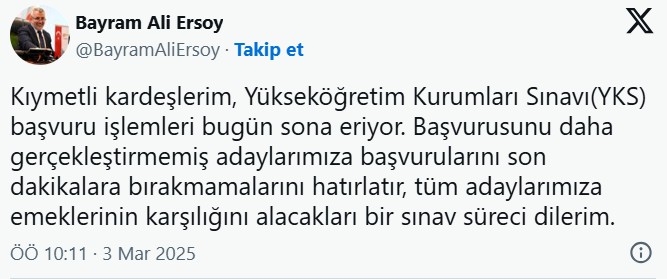 ogrenciler dikkat yks basvurulari icin bugun son gun 0