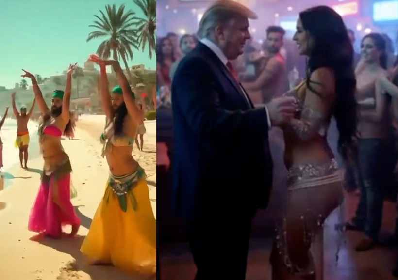trumptan skandal gazze videosu sakalli dansozler trump heykelleri 1 KLlCeJIK