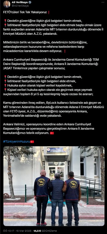 bakan yerlikaya duyurdu fetoculeri tek tek yakaliyoruz 0 E4NM577s