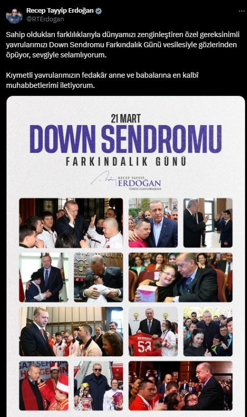 cumhurbaskani erdogandan down sendromu farkindalik gunu paylasimi 0 CNUcuvSY
