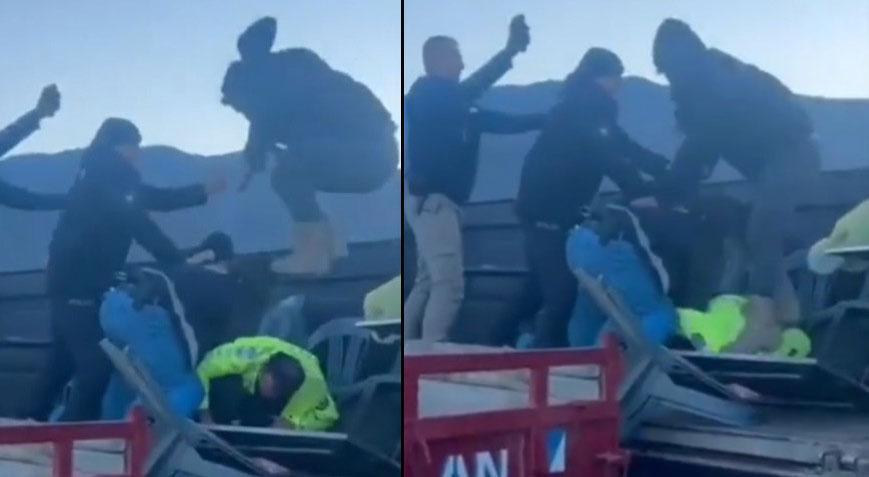 deve guresinde polise tekme atan oc gozaltina alindi 0 LL9wBtMs