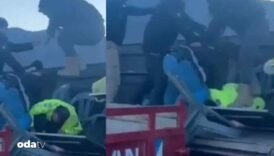 deve guresinde polise tekme atan oc gozaltina alindi qIslVnrK