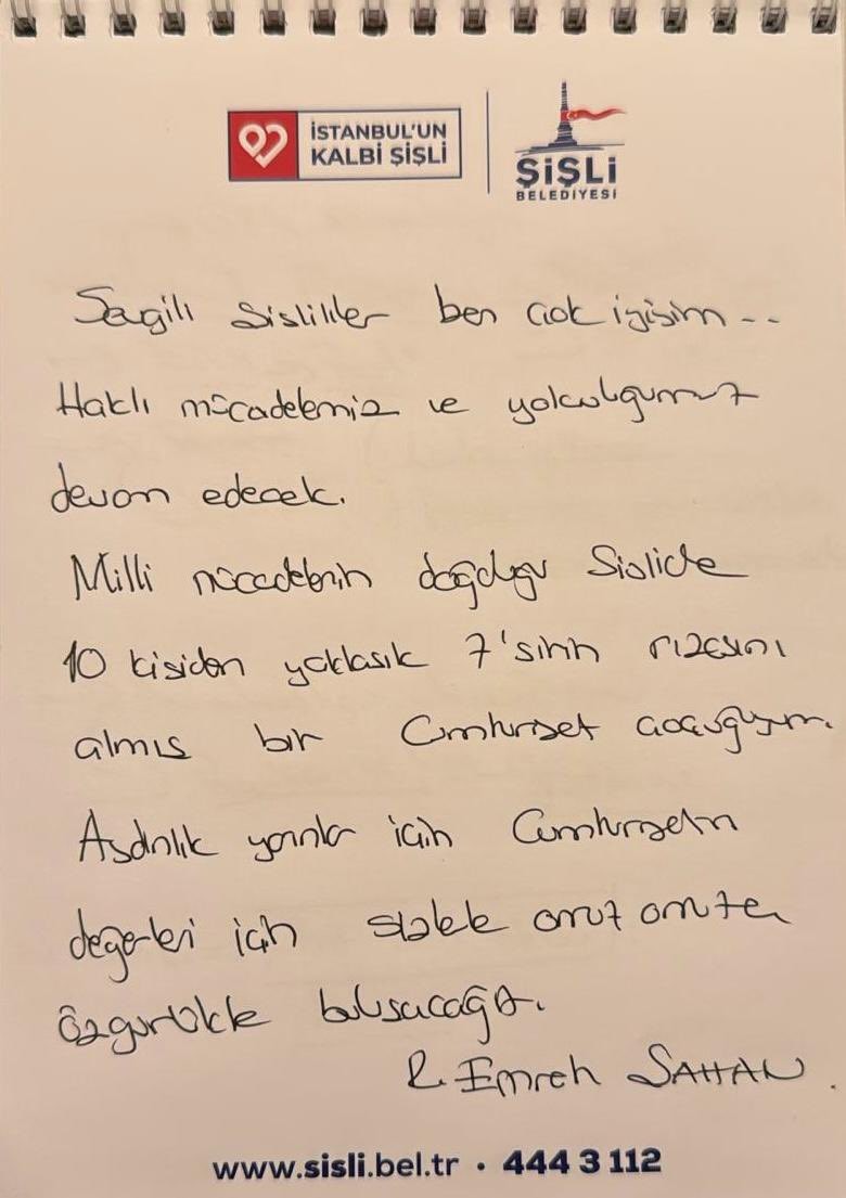 sisli belediye baskani emrah sahan hakli mucadelemiz devam edecek 0 GVm6XrG6