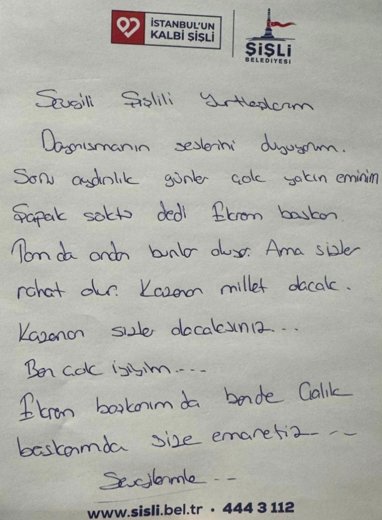 sisli belediye baskanindan mesaj var 0 ZiZ5eMMA