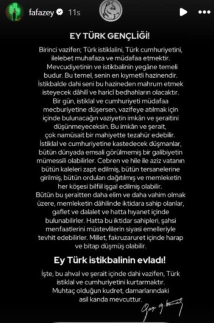 unlu oyuncudan protesto cikisi ataturkun genclige hitabesiyle yanitladi 4 QCYLO7zc